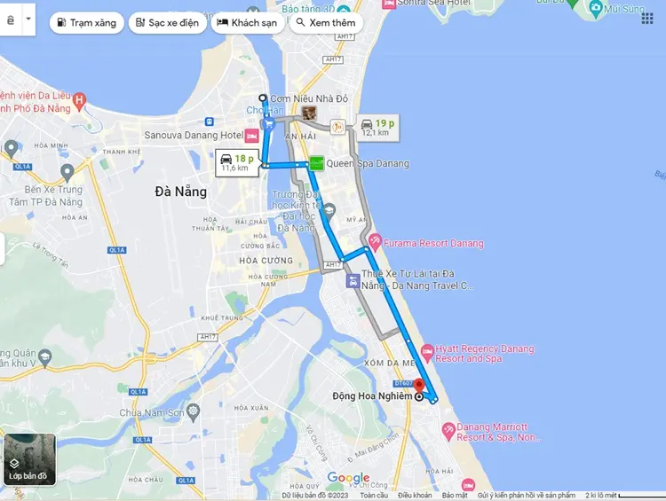 Hướng dẫn cách di chuyển đến Động Hoa Nghiêm
